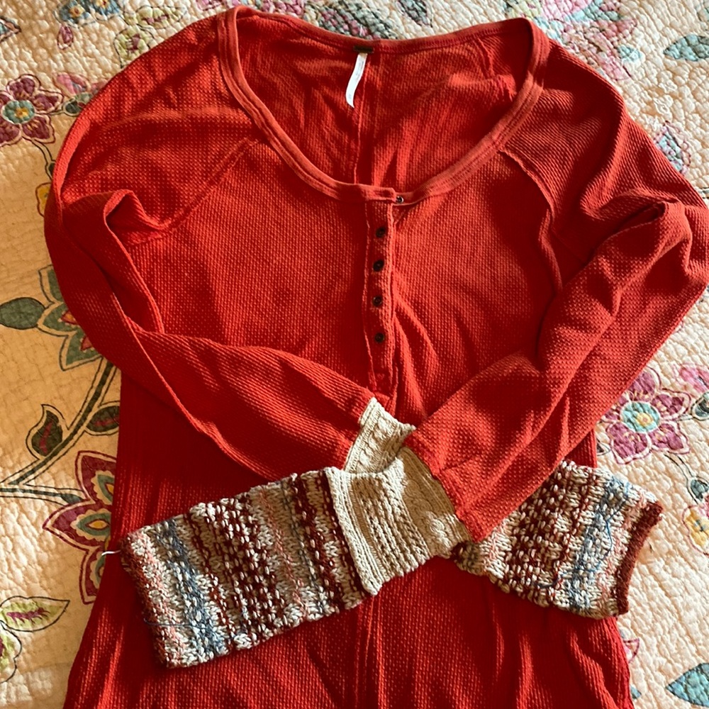 Free people alpine cuff rust thermal